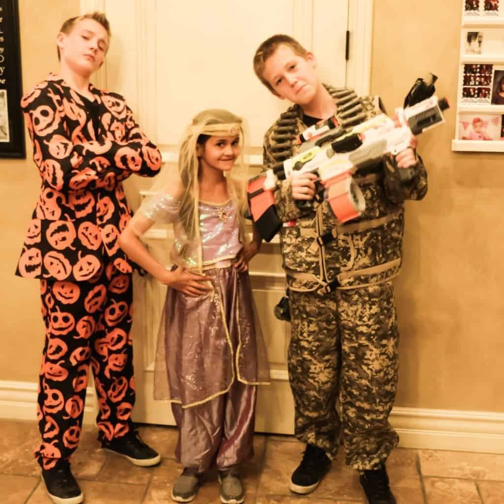 Swag Halloween Suit, Army, and Jasmine