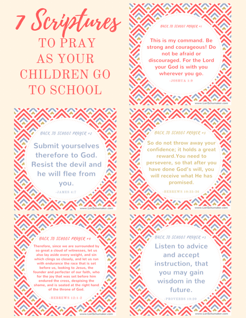 7 Scriptures to Pray as Your Children Go to School