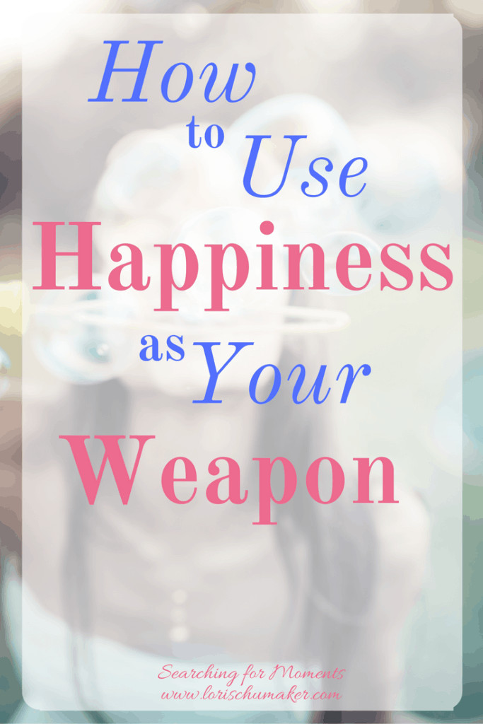 How is your happiness status? Filled up? Barely hanging on? Happiiness is a weapon. It's a powerful one that you don't want to give up! The Happiness Dare by Jennifer Dukes Lee is a book that will give you tools to keep fighting! - Lori Schumaker - Searching for Moments