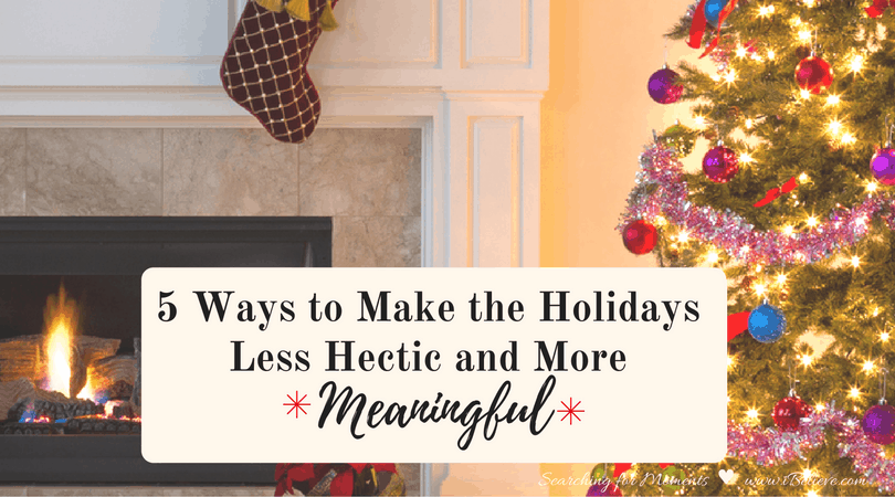 Has the holiday overwhelm managed to drown your joy? As well as your hope? Here are 5 ways to make the holidays less hectic and more meaningful! - Lori Schumaker for iBeleive