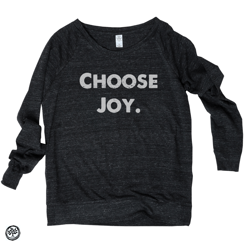 Choose-Joy-Slouchy-Pullover-Black - One Mission