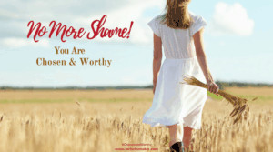 Do your thoughts easily stray down a self-defeating path where every wrong turn, whether big or small, leaves a shame filled mark on your heart? Friends, let's say "no" to shame and trade those thoughts for ones that align with truth. The truth that says you are chosen and worthy! - #ChosenandWorthy - Lori Schumaker