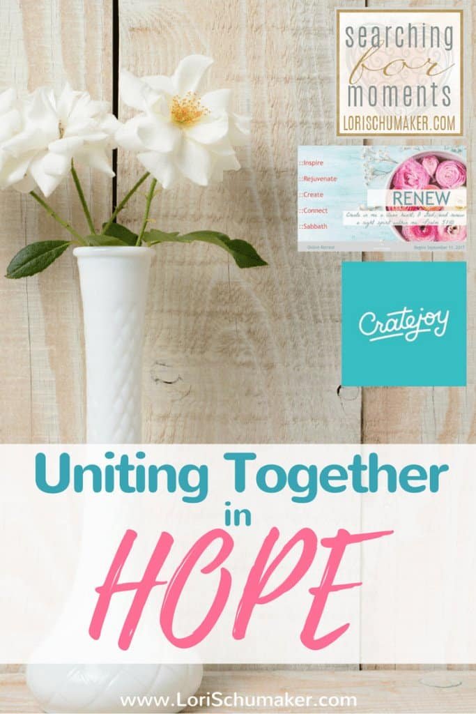 Uniting Together in Hope | Partnering with others to provide hope! #givingback 