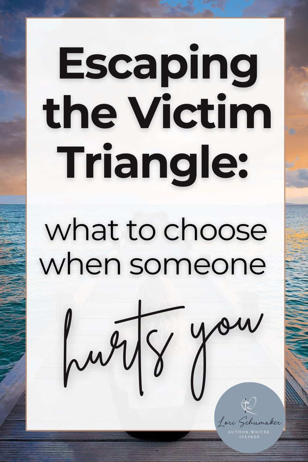 Do you want to escapes the victim triangle that you've inadvertently found yourself a part of? Step out of the triangle and into victory over betrayal, rejection, and unhealthy relationship dynamics. Join me for the series and get your free journal, too!