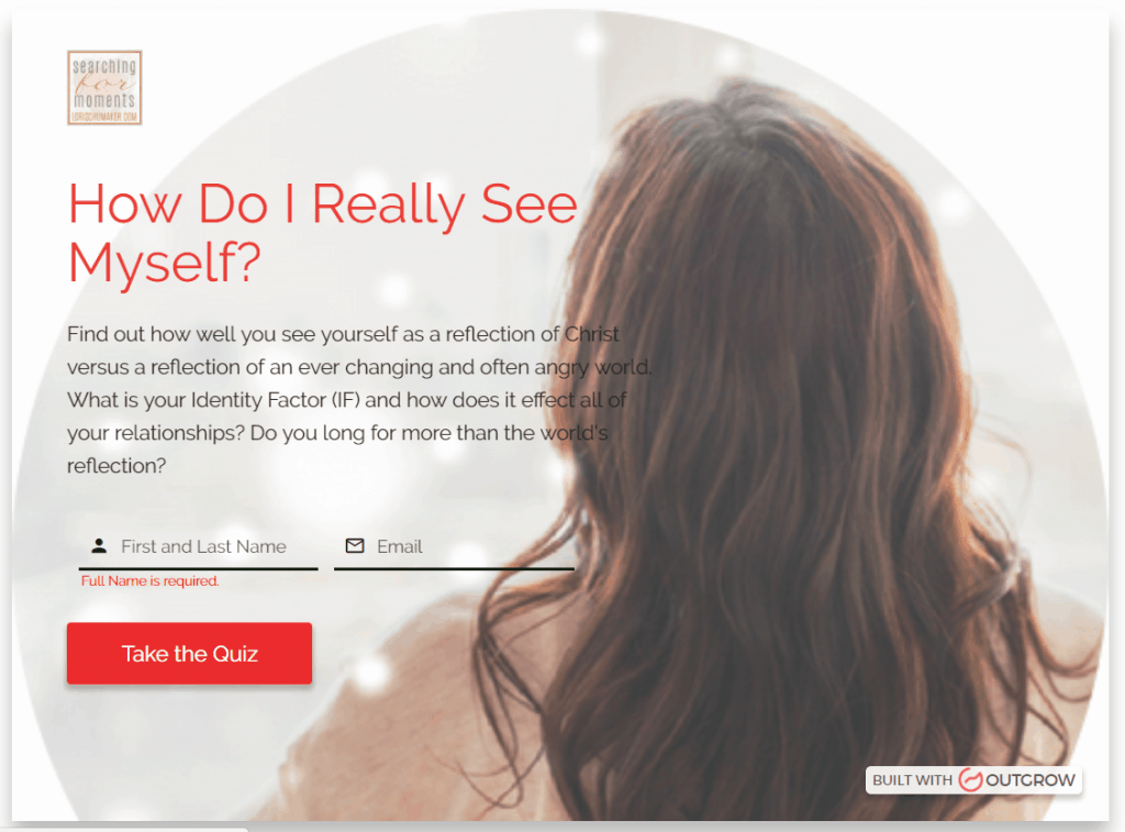 How do you see yourself? A free quiz to help you gain perspective of your self-view. Is your identity firmly rooted in Christ or does the world keep you unsteady? #identityinchrist #identity #loveofGod #selfworth #childofGod