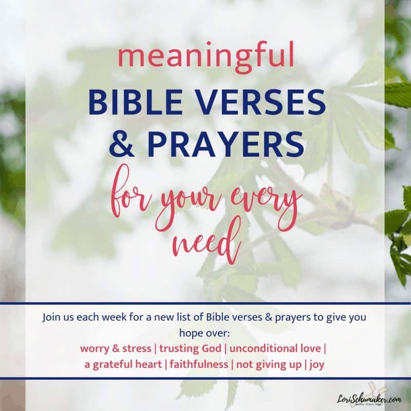 In this series, each week will give you 10 favorite meaningful Bible verses and prayer for your every need. The series will include verses and prayers for things like: worry and stress, trusting God, unconditional love, a grateful heart, faithfulness, not giving up, joy, courage, and insecurity. #bibleverses #prayer #wordofgod #meaningfulbibleverses #favoritebibleverses #joy #insecurity #worryandstress #trustinggod