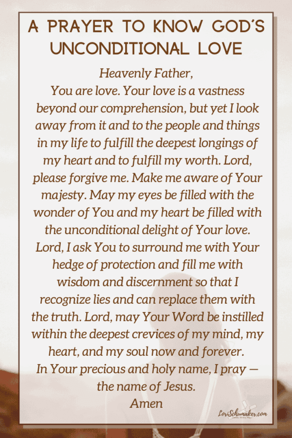 Prayer to know God's love