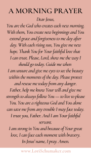 A morning prayer is a life-changing way to start your day. If you want to start your day with bravery, pray Psalm 143. Whether praying is new to us or we are at a loss of words, God gives us the Words to pray in the Bible. #prayer #morningprayer #psalm143 #bible #godsword