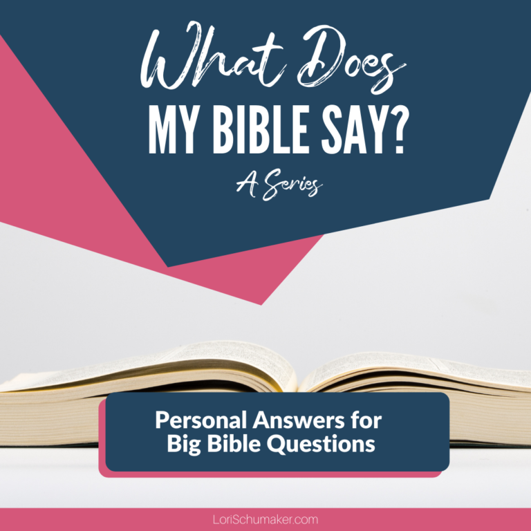 What Does My Bible Say? Personal Answers to Your Big Bible Questions