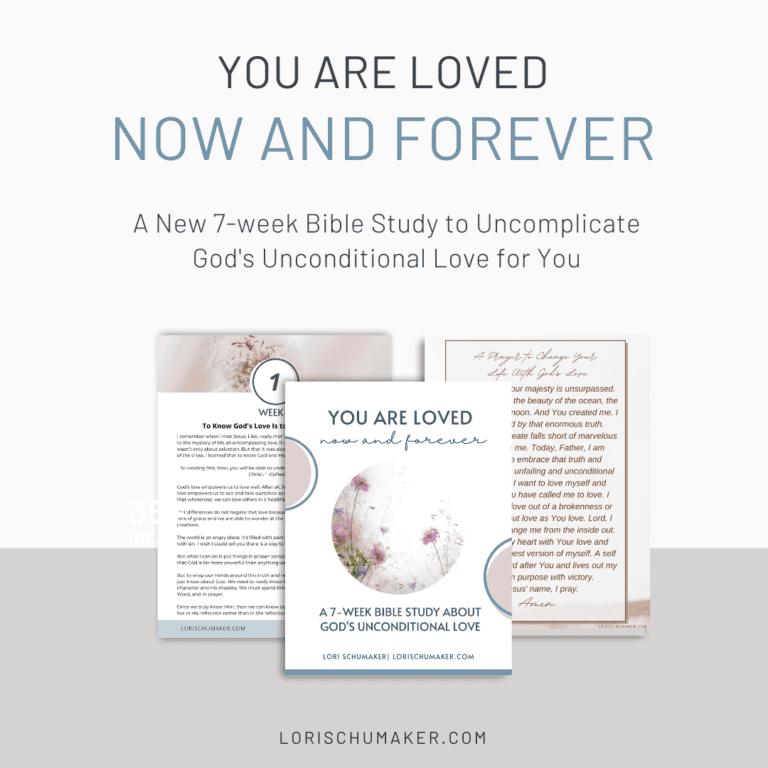 You will never look at yourself, God, or others the same way again after this new 7-week Bible study by Lori Schumaker. Not only will you unravel the mystery of how God loves you, but also grow in your relationship with Him as you take time each day to meditate on what He has written about his own never-ending love for us. The Scriptures are beautiful and filled with truth that will set your heart free! This is a printable pdf ebook that works well on any digital device. Start experiencing the fullness of God's love today!