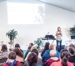 Lori Schumaker speaking