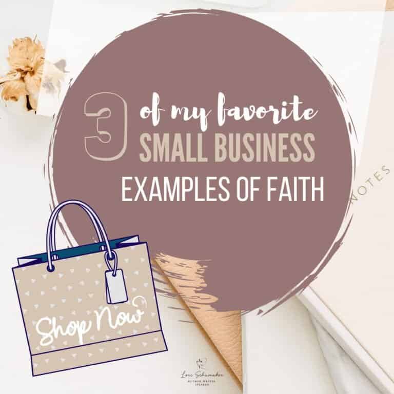 These 3 small business shops are endearing examples of faith. Each provides quality products while sharing the hope of the gospel. I love shopping with them and highly recommend their products to encourage you in your Christian faith walk!