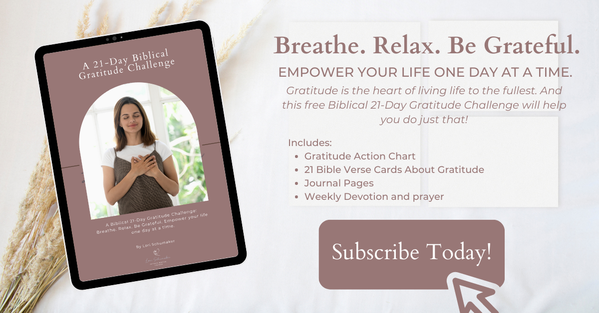 Could you use a mindset reset? Gratitude is a powerful force for good in our lives and the lives of others. Both God and science have shown us the necessity of gratitude to live life to its fullest. Join me for this free 21-Day Biblical Gratitude Challenge! Filled with Bible verses, printable Scripture cards, devotions, an Action Chart, and printable journal pages — this challenge is sure to strengthen your gratitude muscle and improve your life!