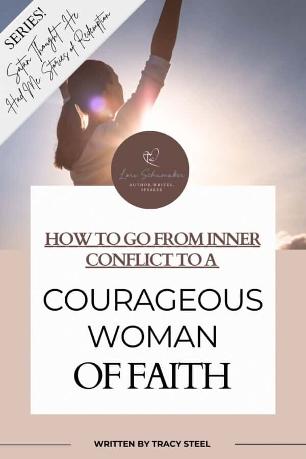 Discover the path to becoming a courageous woman of faith. Learn how to overcome inner conflicts and embrace your true purpose. Find inspiration, guidance, and practical tips as Tracy Steel shares her journey. Start living a life filled with faith, strength, and unwavering courage today. Part of the "Satan Thought He Had Me: Stories of Redemption That Will Give You Hope series."