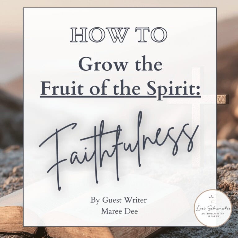 Fruit of the Spirit faithfulness blog post title with Bible verse and faith graphics