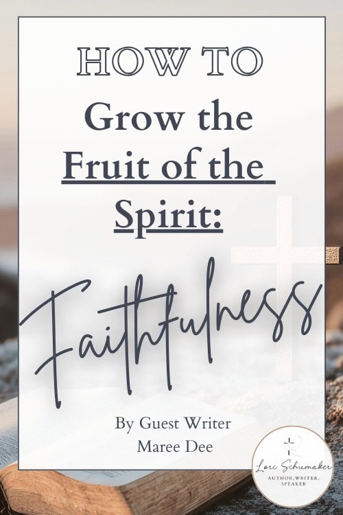 Fruit of the Spirit faithfulness blog post title with Bible verse and faith graphics